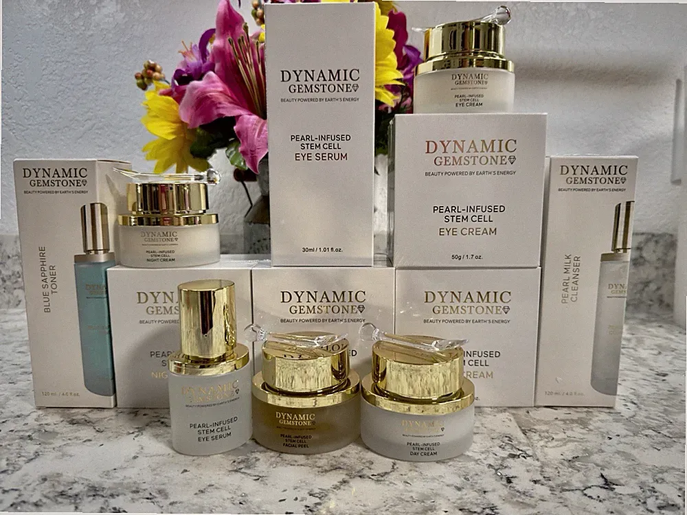 Dynamic Gemstone Pearl-Infused Stem Cell Anti-Aging Skin Care Set for Face
