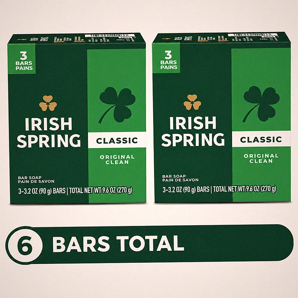 Irish Spring Original Scent Classic Bar Soap - 6 Bars