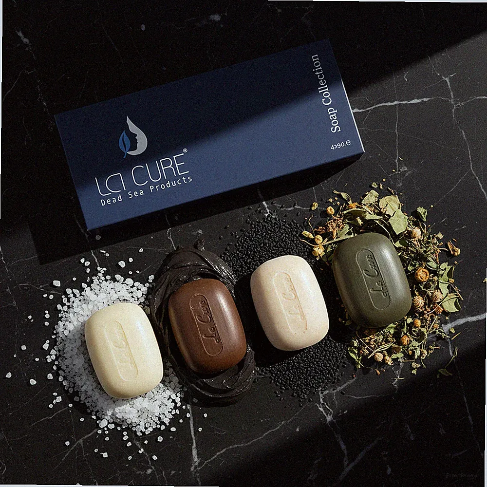 La Cure Dead Sea Soaps Collection – 4 Pack Mineral Spa Gift Set | Ships from USA